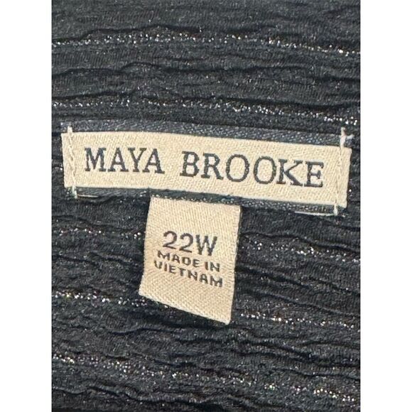 Maya Brooke 22W Black 2-Piece Skirt Suit Jewel Trim Blazer Career Formal NWT - Picture 14 of 15